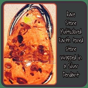 925 Silver & Stimulated Amber Stone Pendant